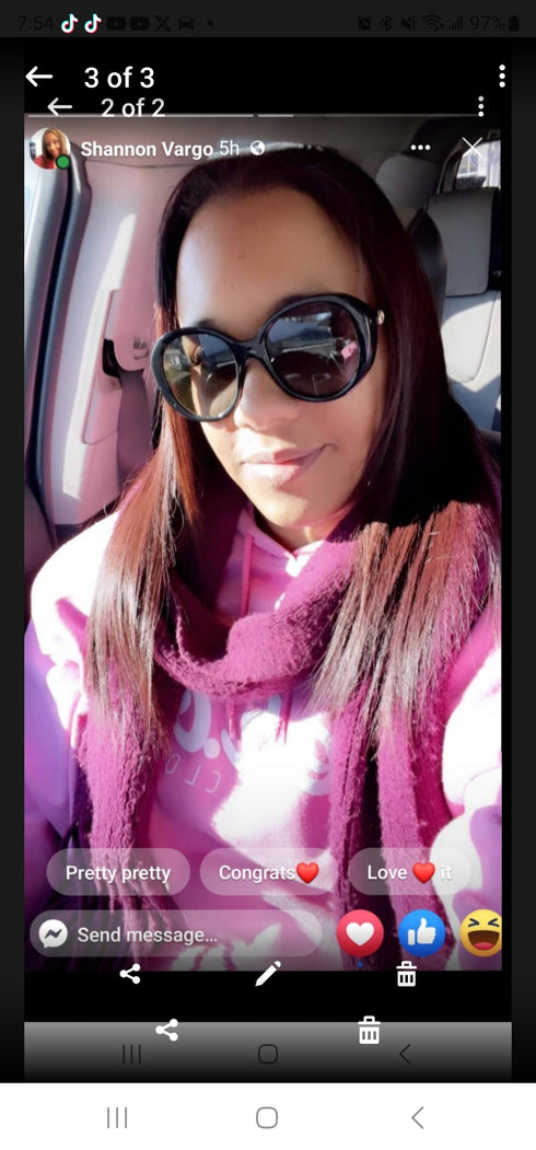 l.e.r.o.c clothing hoodie pink/white